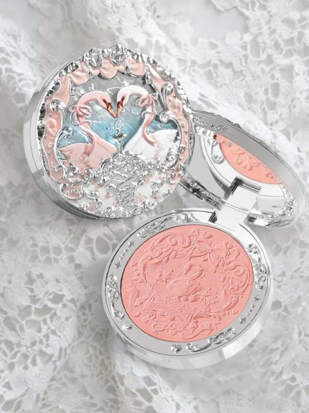Flower Knows Swan Ballet Embossed Blush in Dreamy Season 🦢☁️